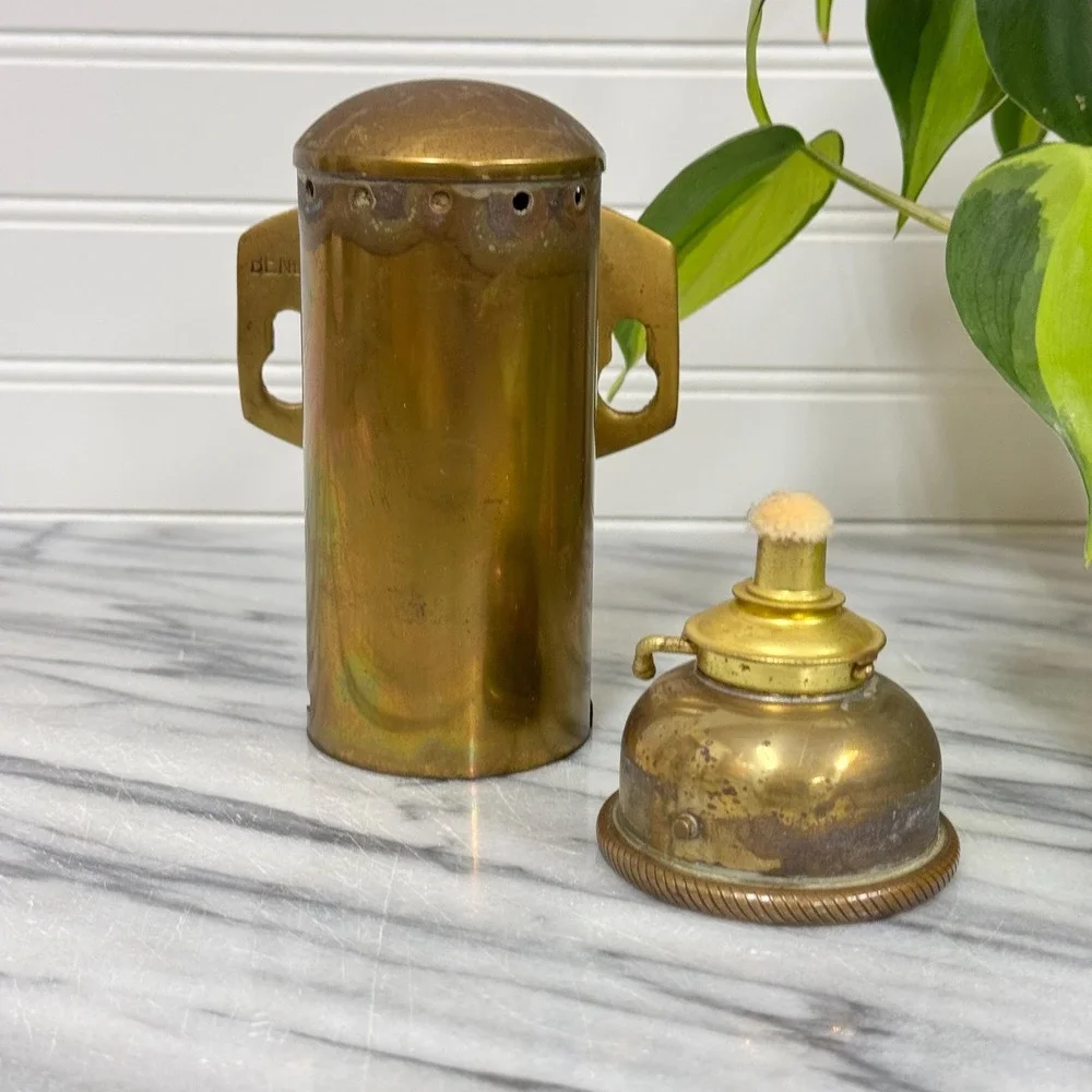 Vintage Bendix Brass Oil Lamp: Early Auto/Nautical Carriage Light